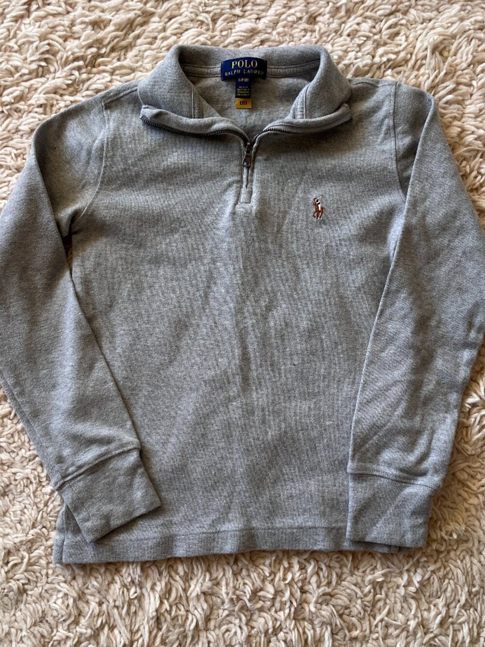 Polo Ralph Lauren Kids Quarter Zip Gray Size 8